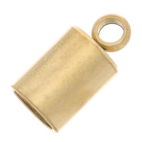 Terminali per cordone da 4 mm - Acciaio inox 303 dorato x4