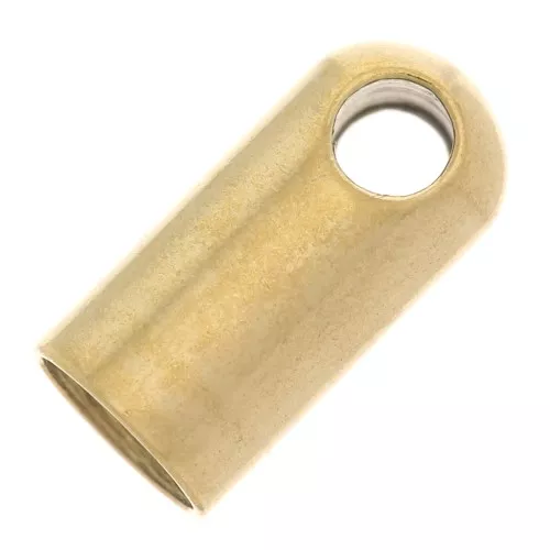 Terminali per cordoncino 3 mm in acciaio inox dorato 303 x4