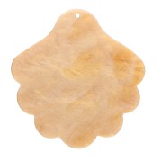 Pendente conchiglia in acetato 45x43 mm -ocra perlato x1