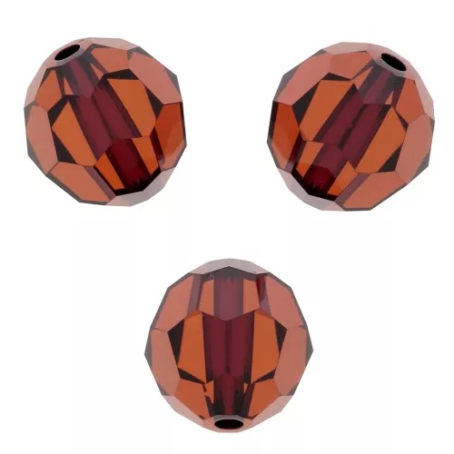 Perla rotonda PureCrystal 5000 8 mm - - Ambra fumé x1