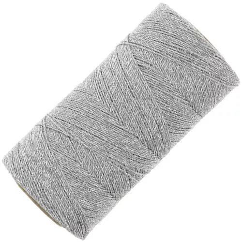 Filo cerato Linhasita per micro macramè 0.5mm Argentato (Prata) x335m