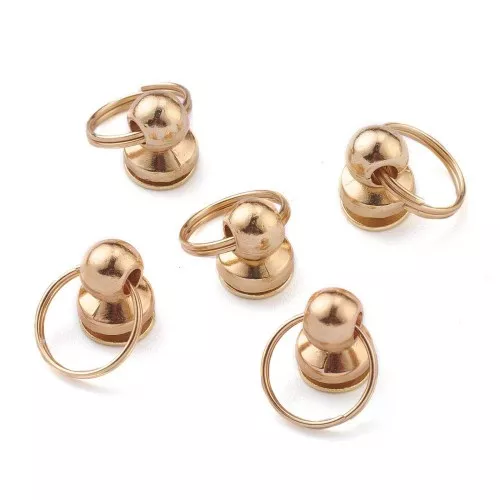 Rivetti con anello 9x8 mm per gusci di cellulari e borse - Oro x4