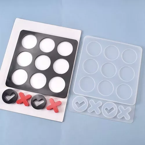 Stampo in silicone per Tic Tac Toe - resina x1
