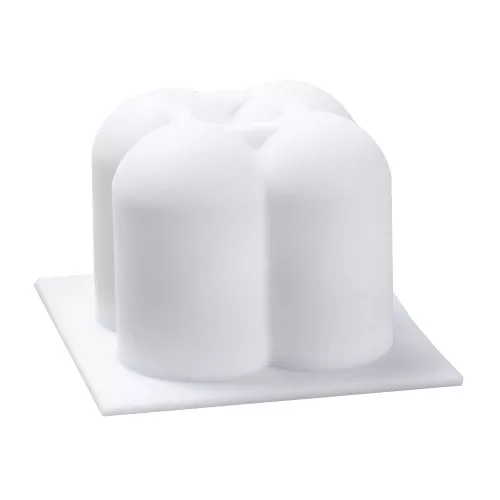 Stampo per cubi bubble 35x39mm per la fabbricazione di candele o sapone- Bianco x1