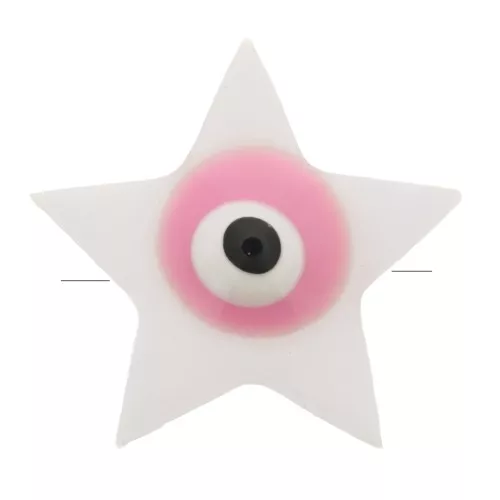 Perla stella di madreperla 11x12mm con motivo a occhio - naturale - rosa x1