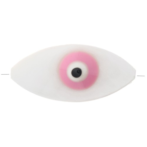 Perlina occhio di madreperla 17x8 mm - Naturale - Rosa x1