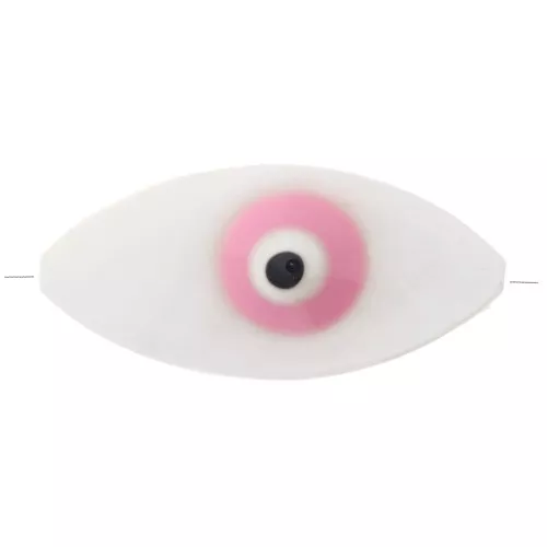 Perlina occhio di madreperla 17x8 mm - Naturale - Rosa x1