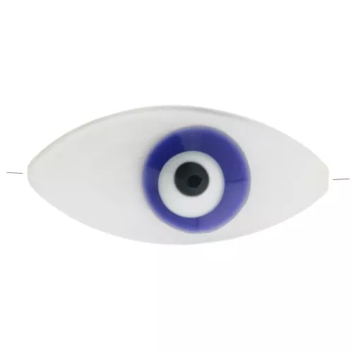 Perlina occhio di madreperla 17x8 mm - naturale - blu scuro x1