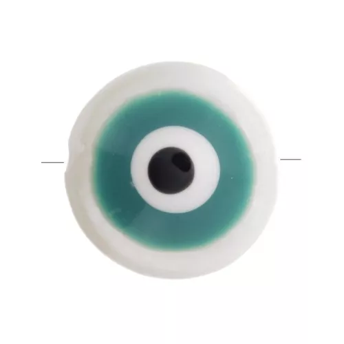 Perla rotonda di madreperla 8 mm Occhio - naturale - verde x1
