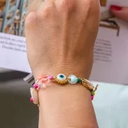 Mezze conchiglie Cauri da 18 a 20 mm -occhio - Naturale - Multicolore x6