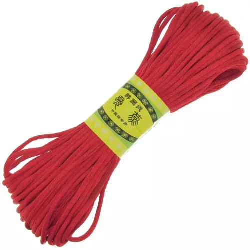 Cordoncino coda di topo in poliestere 2 mm - Rosso x20m