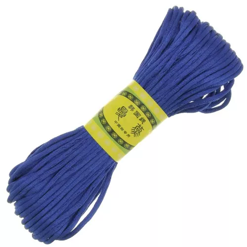 Cordoncino coda di topo in poliestere 2 mm - blu reale x20m