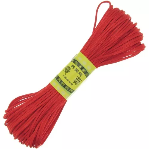 Cordoncino coda di topo in poliestere 1,5 mm - Rosso x20m