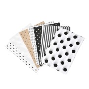 Assortimento di carte veline - Pois e righe - Nero - Bianco - Marrone x80|raw }}