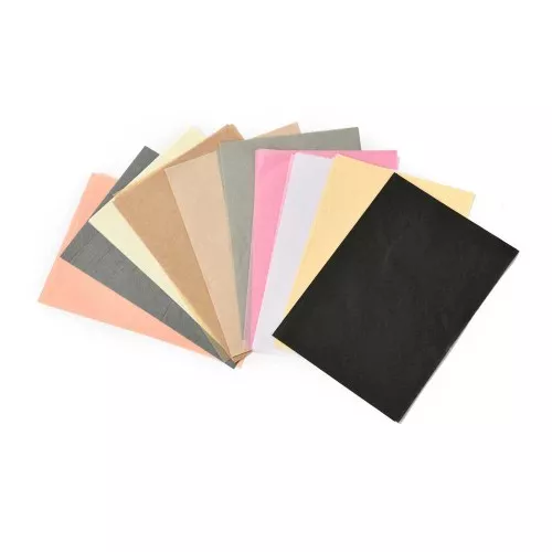 Assortimento di carte di seta lisce - Beige - Grigio x100