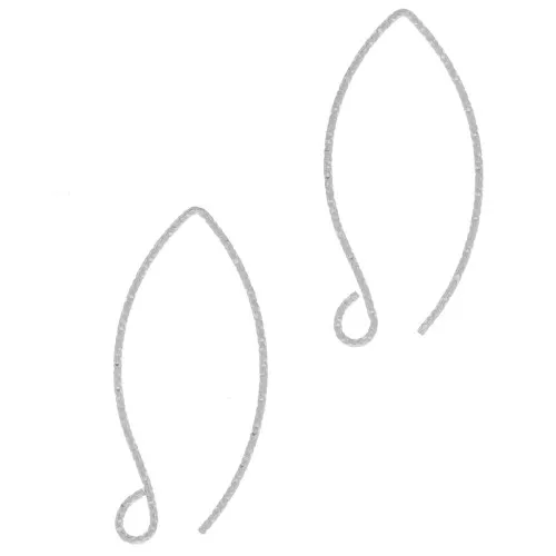 Ganci per orecchie a filo diamantato 31 mm - Argento 925 x2