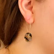 Orecchini a cerchio diamantato da personalizzare 25x0.8 mm- arg925 dorato x2