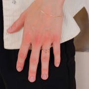 Anello sottile a doppio arco - Misura 51 - Gold filled x1