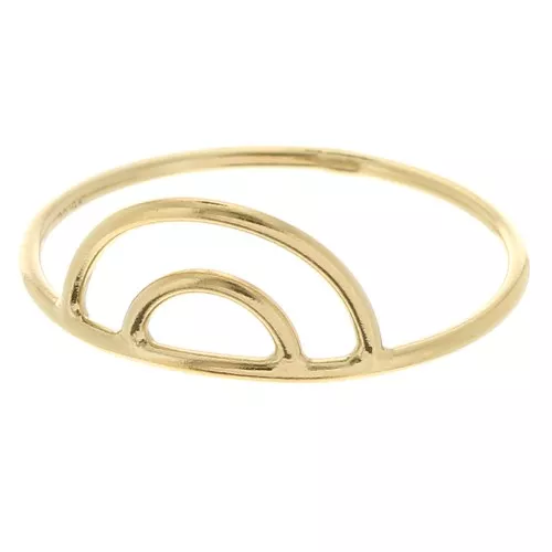 Anello sottile a doppio arco - Misura 54 - Gold filled x1
