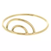 Anello sottile a doppio arco - Misura 57 -Gold filled x1