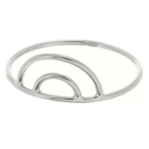 Anello sottile a doppio arco- Misura 46 - Argento 925 x1