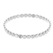 Anello fine - tondi appiattiti - Misura 49 - Argento 925 x1