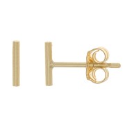 Orecchini perno a forma di T da 6 mm - Gold filled x2|raw }}