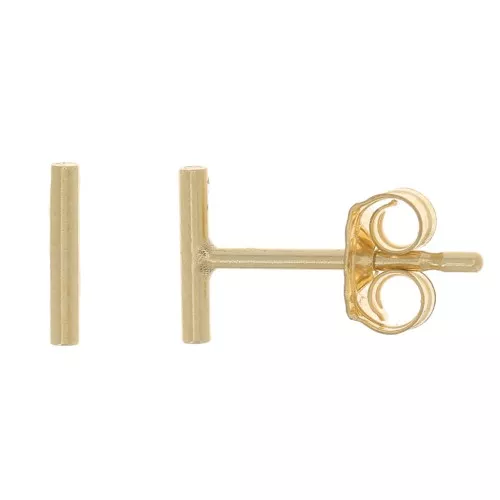 Orecchini perno a forma di T da 6 mm - Gold filled x2