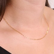 Girocollo a maglia rettangolare da 1,7 mm - Gold filled x41 cm