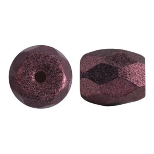 Perla in vetro Baros® par Puca® 6x5mm Burgundy Metallic Mat x10g