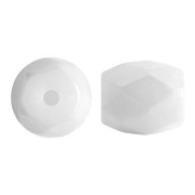 Perla in vetro Baros® par Puca® 6x5mm Opaque White Ceramic Look x10g