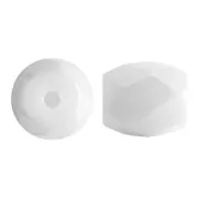 Perla in vetro Baros® par Puca® 6x5mm Opaque White Ceramic Look x10g