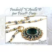 Perla in vetro Baros® par Puca® 6x5mm Opaque Blue Ceramic Look x10g