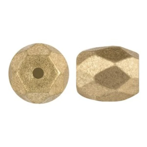 Perla in vetro Baros® par Puca® 6x5mm Gold Mat x10g