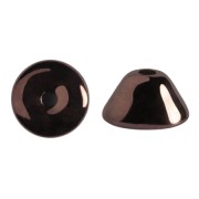 Perla in vetro Konos® par Puca® 4x2mm Dark Bronze x10g