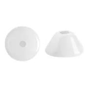 Perla in vetro Konos® par Puca® 4x2mm Opaque White Ceramic Look x10g