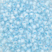 Perla Preciosa 9/0 da 2,5 mm - Crystal con interno acquamarina perlato, 20 g