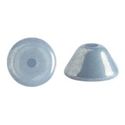 Perla in vetro Konos® par Puca® 4x2mm Opaque Blue Ceramic Look x10g|raw }}