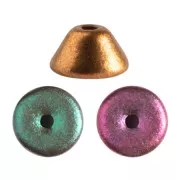 Perla in vetro Konos® par Puca® 4x2mm Gold Iris Mat x10g