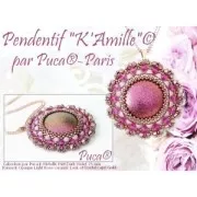 Perla in vetro Konos® par Puca® 4x2mm Dark Gold Bronze x10g