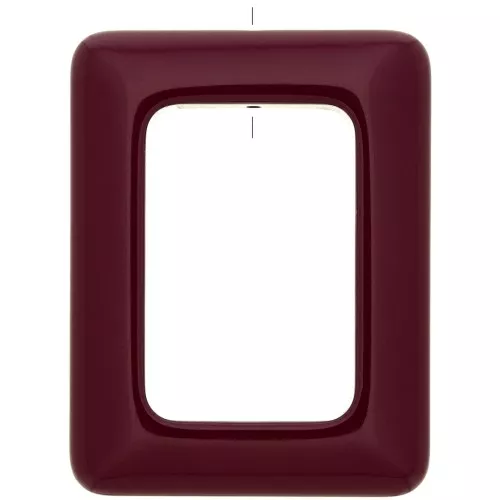 Ciondolo rettangolare incavato in resina 45x35 mm - Lie de vin x1