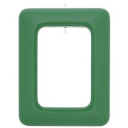 Ciondolo rettangolare in resina opaca 45x35 mm - Verde x1|raw }}