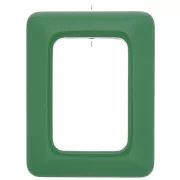 Ciondolo rettangolare in resina opaca 45x35 mm - Verde x1