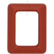 Pendente rettangolare in resina opaca 45x35 mm - Terracotta x1
