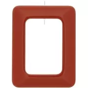 Pendente rettangolare in resina opaca 45x35 mm - Terracotta x1
