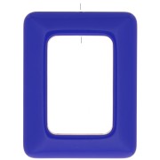 Ciondolo rettangolare in resina opaca 45x35 mm - Royal Blue x1|raw }}