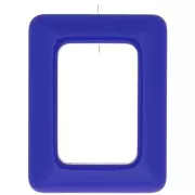 Ciondolo rettangolare in resina opaca 45x35 mm - Royal Blue x1
