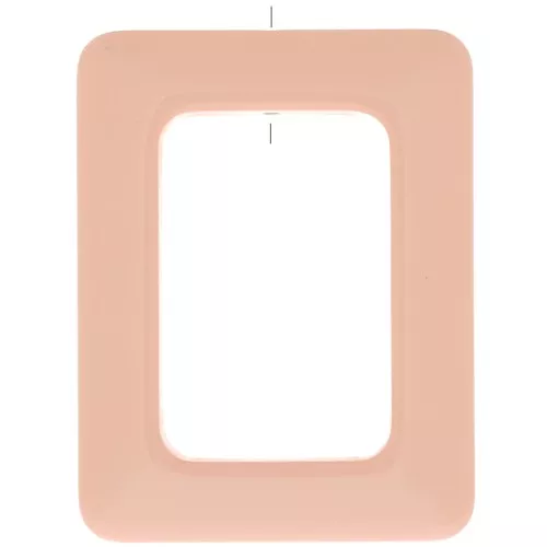 Pendente rettangolare in resina opaca 45x35 mm - Albicocca x1
