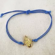 Distanziatore a mano 20x18 mm -occhio -Dorato con oro fino x1