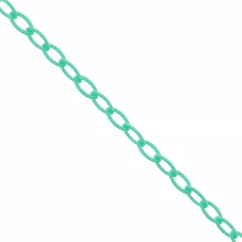 Catena di plastica forzatina 7,4 mm - Laguna blu x39cm
